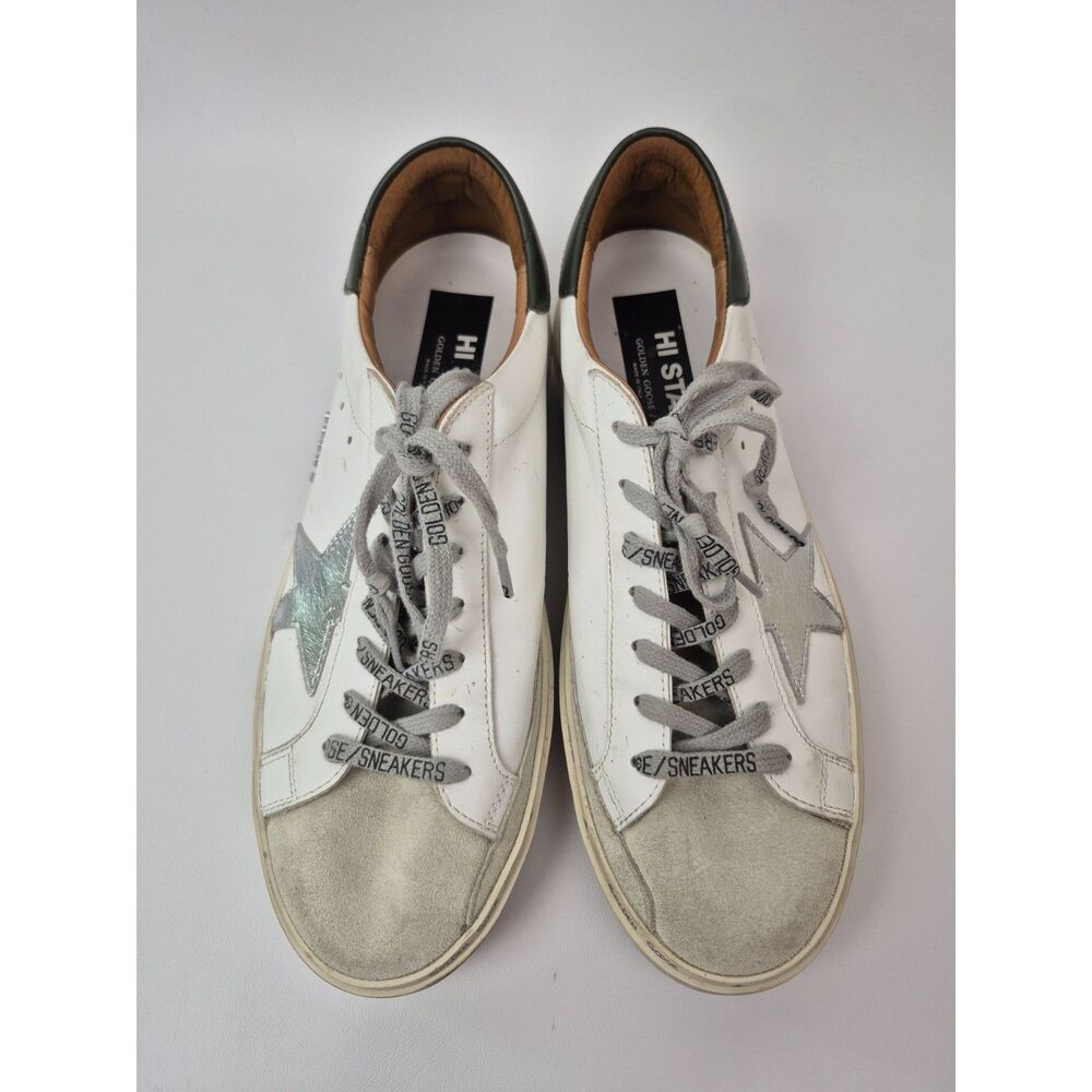 Golden Goose White Hi Star Platform Sneakers Size 42 - Picture 4 of 7